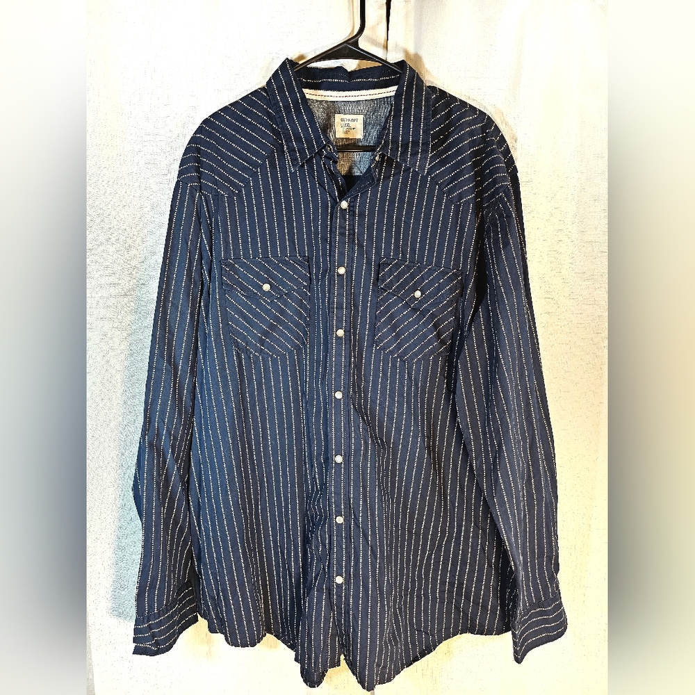 2/$20 Old Navy XXL Classic Fit Cotton Snap Ls Shirt